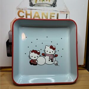 Sanrio Hello Kitty Christmas Themed Ceramic  Baking Dish 9x9, new